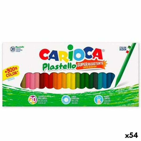 Tjocka färgpennor Carioca Plastello Multicolour (54 antal)-Leksaker och spel, Kreativa aktiviteter-Carioca-peaceofhome.se