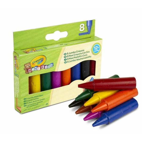 Tjocka färgpennor Crayola Jumbo Plast 8 Delar-Kontor och Kontorsmaterial, Kulspetspennor, pennor och skrivverktyg-Crayola-peaceofhome.se