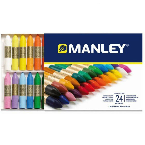 Tjocka färgpennor Manley MNC00066/124 24 Delar-Leksaker och spel, Kreativa aktiviteter-Manley-peaceofhome.se