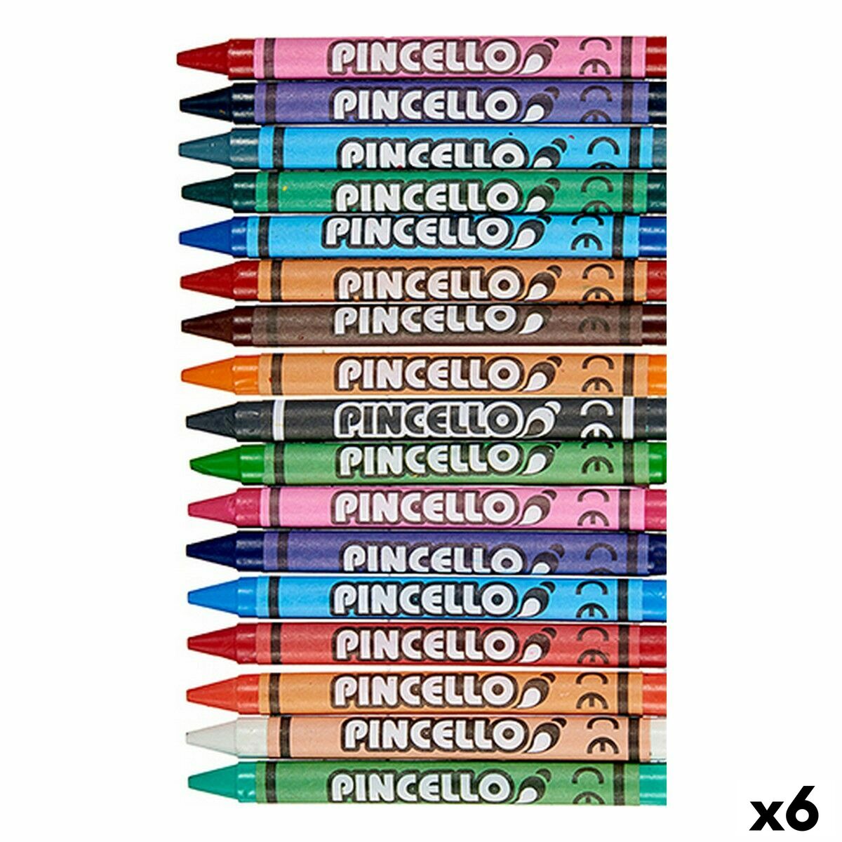 Tjocka färgpennor Pincello 36C 36C Multicolour (6 antal)-Kontor och Kontorsmaterial, konst och hantverk-Pincello-peaceofhome.se