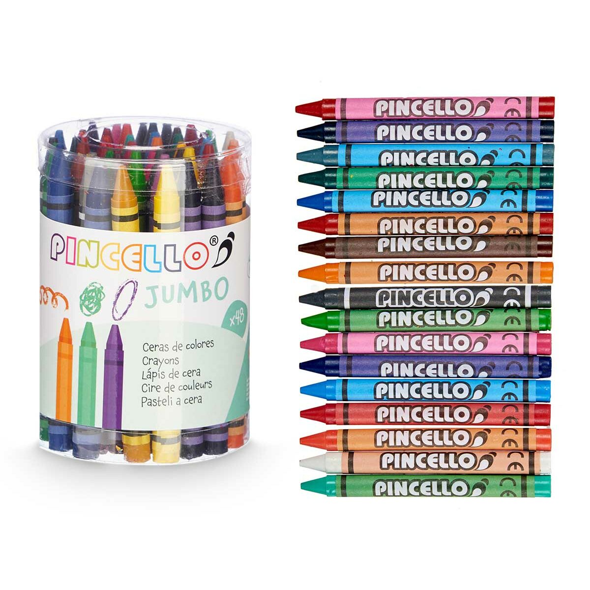 Tjocka färgpennor Pincello 45936 45936 (12 antal)-Kontor och Kontorsmaterial, konst och hantverk-Pincello-peaceofhome.se
