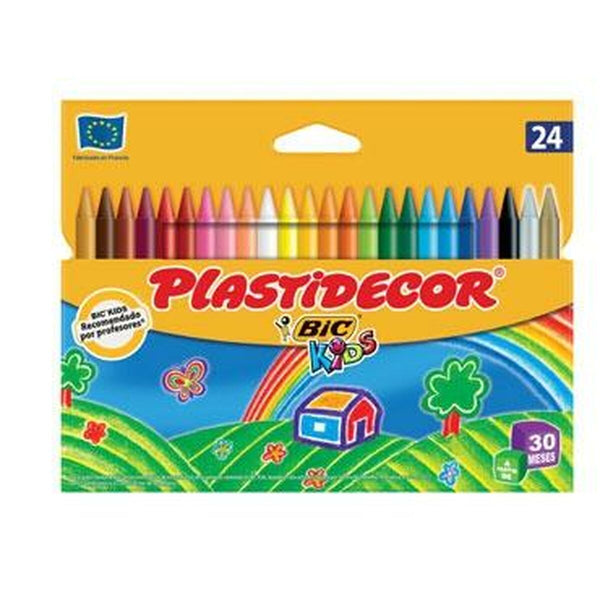 Tjocka färgpennor Plastidecor 9203013 24 Delar Multicolour-Leksaker och spel, Kreativa aktiviteter-Plastidecor-peaceofhome.se