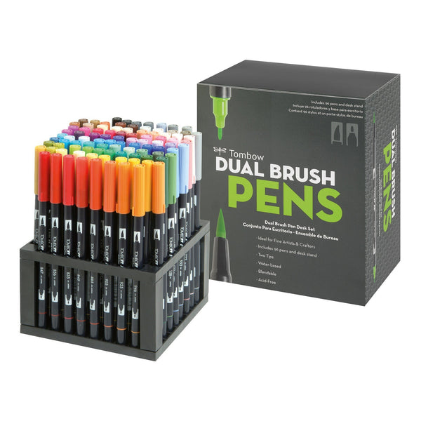 Tombow Dual Brush Pens bordsställ med 96 pennor-Konstnärsmaterial-Klevrings Sverige-peaceofhome.se