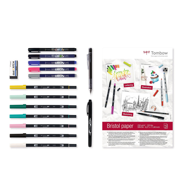Tombow Komplett set Lettering HaveFun@Home Set Lettering-Konstnärsmaterial-Klevrings Sverige-peaceofhome.se