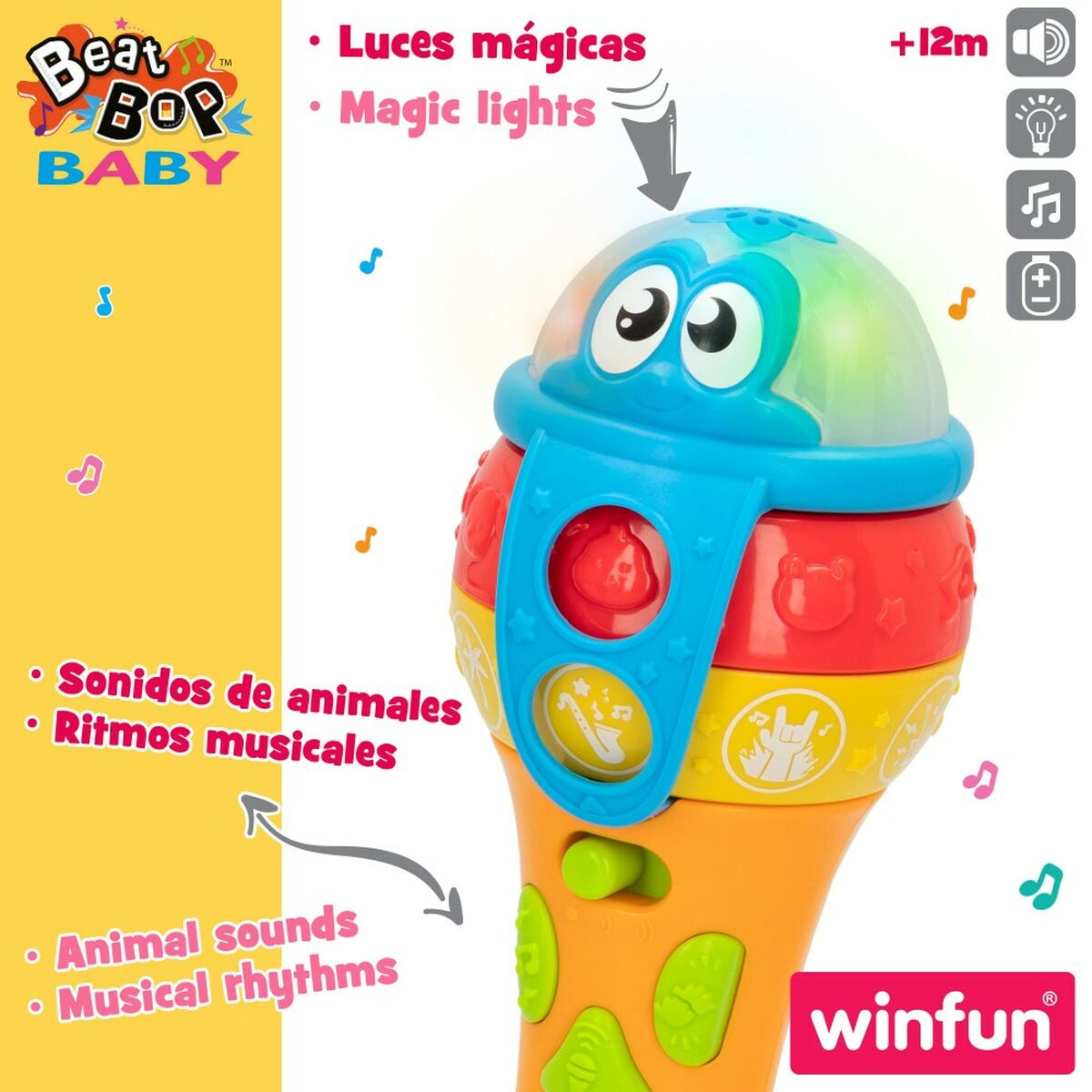 Toy microphone Winfun 7,5 x 19 x 7,8 cm (6 antal)-Bebis, Leksaker för småbarn-Winfun-peaceofhome.se