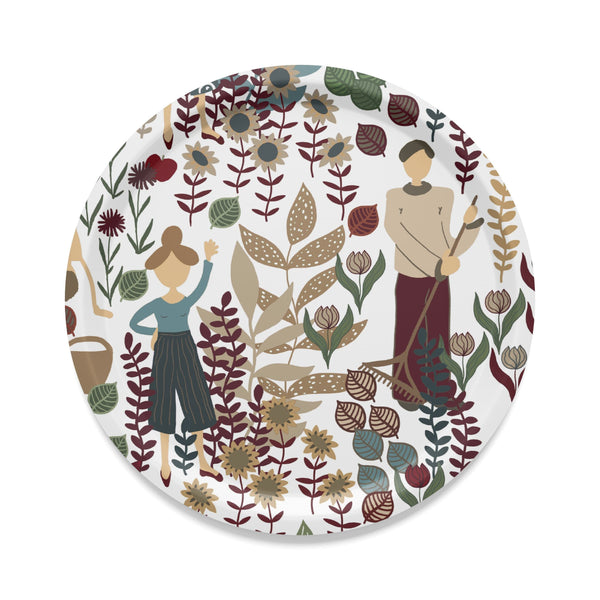 Trädgård rund bricka 31 cm-Heminredning-Arvidssons Textil-peaceofhome.se