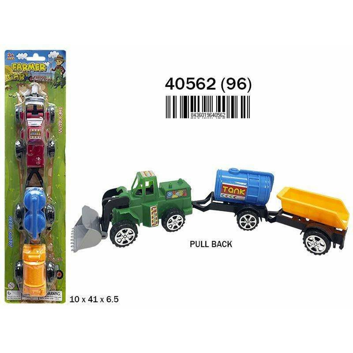Traktor 10 x 41 x 6,5 cm Friktion Släp-Leksaker och spel, Fordon-BigBuy Fun-peaceofhome.se