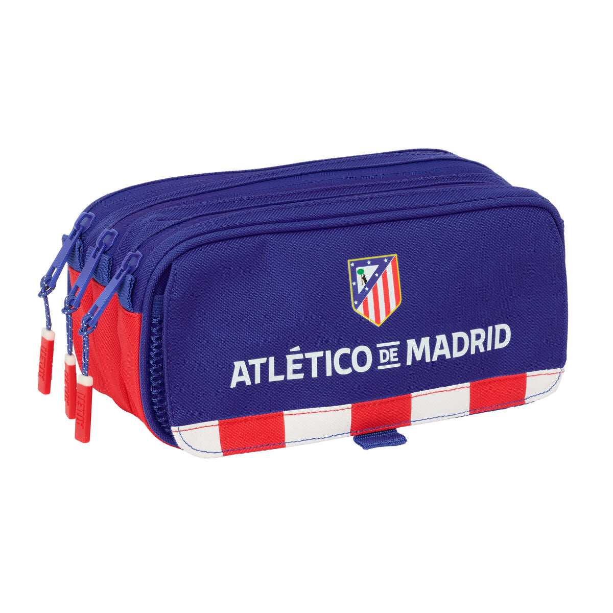 Tredubbel Carry-all Atlético Madrid Blå Vit Röd 21,5 x 10 x 8 cm-Kontor och Kontorsmaterial, Skol- och utbildningsmaterial-Atlético Madrid-peaceofhome.se