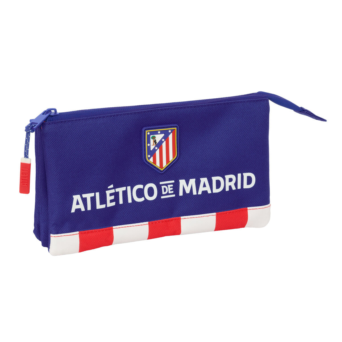 Tredubbel Carry-all Atlético Madrid Blå Vit Röd 22 x 12 x 3 cm-Kontor och Kontorsmaterial, Skol- och utbildningsmaterial-Atlético Madrid-peaceofhome.se
