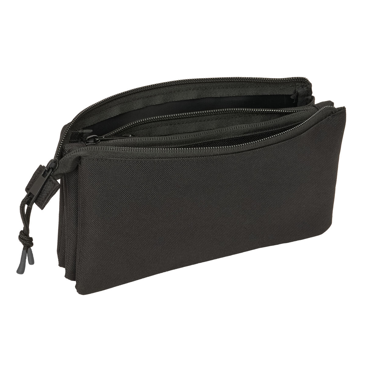 Tredubbel Carry-all Atlético Madrid Svart 22 x 12 x 3 cm-Kontor och Kontorsmaterial, Skol- och utbildningsmaterial-Atlético Madrid-peaceofhome.se