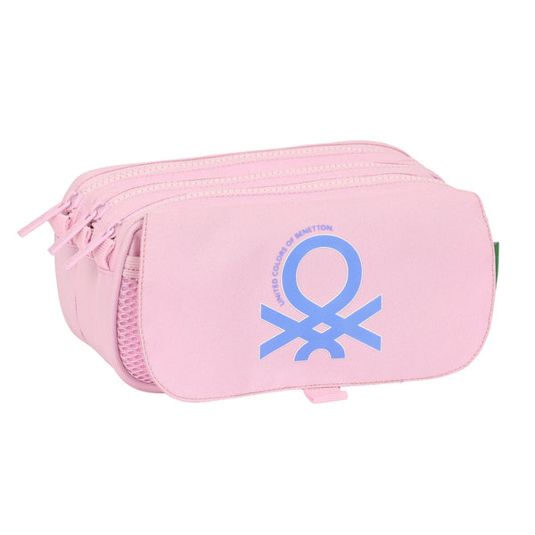 Tredubbel Carry-all Benetton Pink Rosa (21,5 x 10 x 8 cm)-Kontor och Kontorsmaterial, Skol- och utbildningsmaterial-Benetton-peaceofhome.se