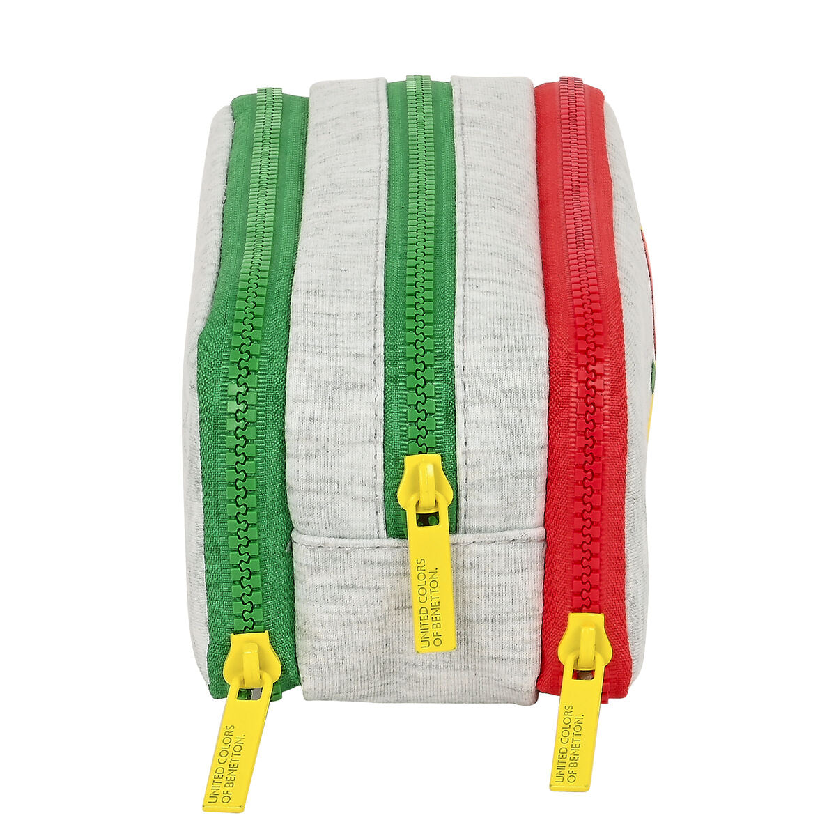 Tredubbel Carry-all Benetton Pop Grå (21 x 8 x 8 cm)-Kontor och Kontorsmaterial, Skol- och utbildningsmaterial-Benetton-peaceofhome.se
