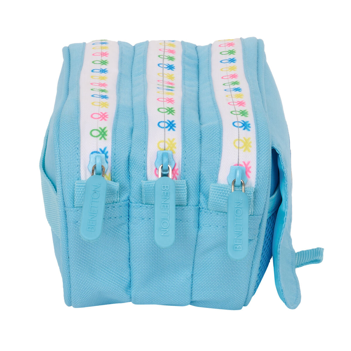 Tredubbel Carry-all Benetton Spring Himmelsblå 21,5 x 10 x 8 cm-Kontor och Kontorsmaterial, Skol- och utbildningsmaterial-Benetton-peaceofhome.se