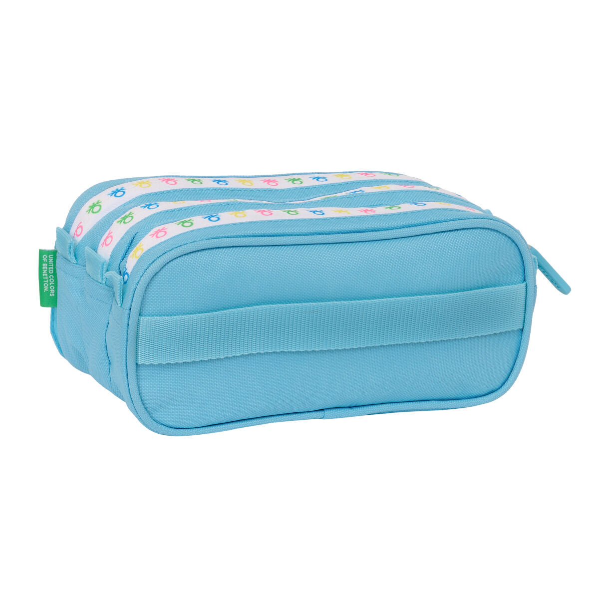 Tredubbel Carry-all Benetton Spring Himmelsblå 21,5 x 10 x 8 cm-Kontor och Kontorsmaterial, Skol- och utbildningsmaterial-Benetton-peaceofhome.se