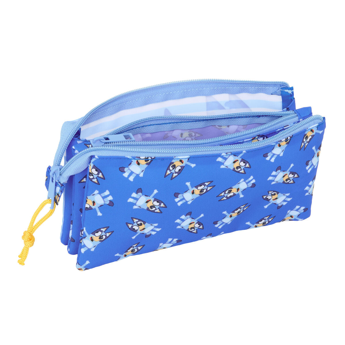 Tredubbel Carry-all Bluey Let's play Blå 22 x 12 x 3 cm-Kontor och Kontorsmaterial, Skol- och utbildningsmaterial-Bluey-peaceofhome.se
