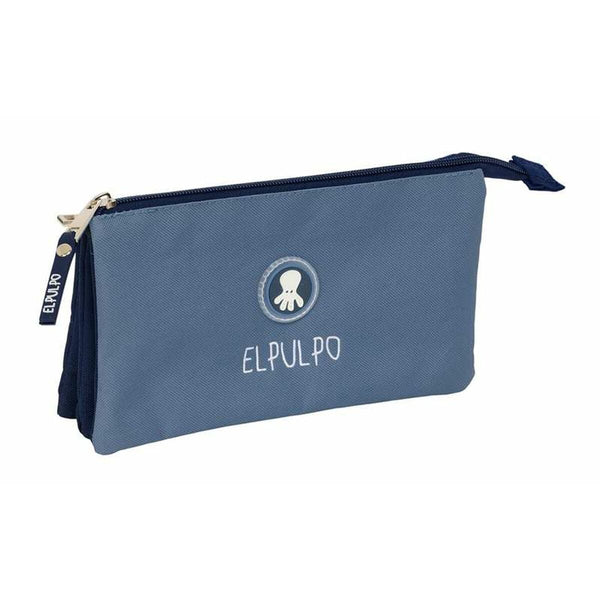 Tredubbel Carry-all El Pulpo Blå Marinblå 22 x 12 x 3 cm-Kontor och Kontorsmaterial, Skol- och utbildningsmaterial-El Pulpo-peaceofhome.se