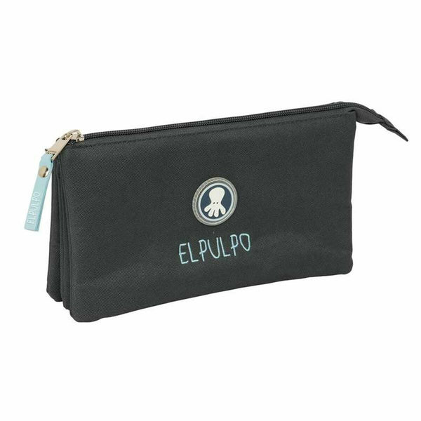 Tredubbel Carry-all El Pulpo Grå 22 x 12 x 3 cm-Kontor och Kontorsmaterial, Skol- och utbildningsmaterial-El Pulpo-peaceofhome.se