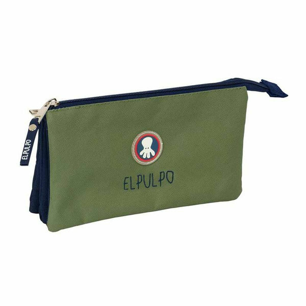 Tredubbel Carry-all El Pulpo Marinblå Armégrön 22 x 12 x 3 cm-Kontor och Kontorsmaterial, Skol- och utbildningsmaterial-El Pulpo-peaceofhome.se
