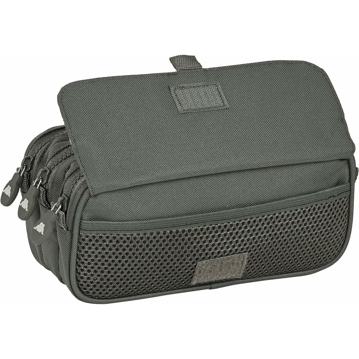 Tredubbel Carry-all Kappa Basics Grå 21,5 x 10 x 8 cm-Kontor och Kontorsmaterial, Skol- och utbildningsmaterial-Kappa-peaceofhome.se