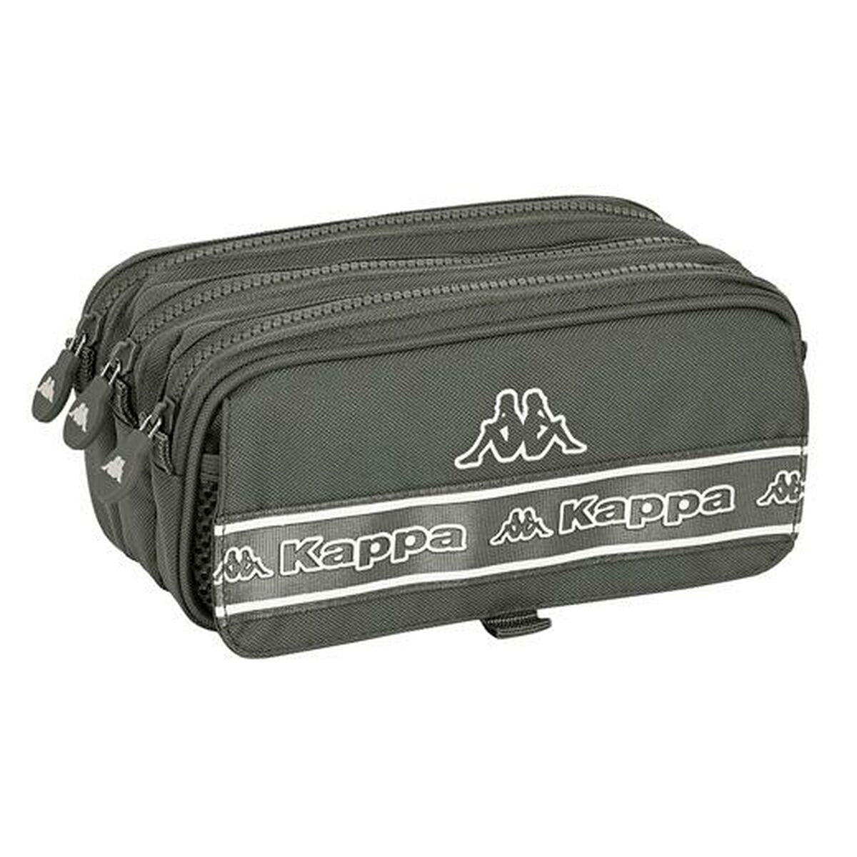 Tredubbel Carry-all Kappa Basics Grå 21,5 x 10 x 8 cm-Kontor och Kontorsmaterial, Skol- och utbildningsmaterial-Kappa-peaceofhome.se