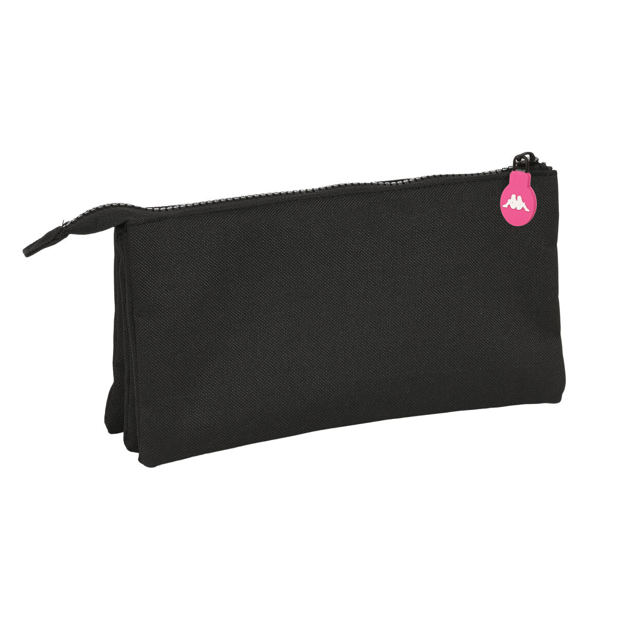 Tredubbel Carry-all Kappa Black and pink Svart (22 x 12 x 3 cm)-Kontor och Kontorsmaterial, Skol- och utbildningsmaterial-Kappa-peaceofhome.se