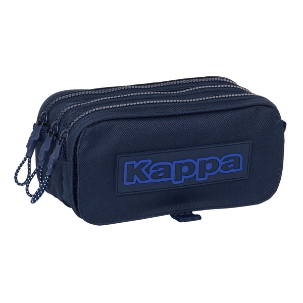 Tredubbel Carry-all Kappa Blue night Marinblå 21,5 x 10 x 8 cm-Kontor och Kontorsmaterial, Skol- och utbildningsmaterial-Kappa-peaceofhome.se