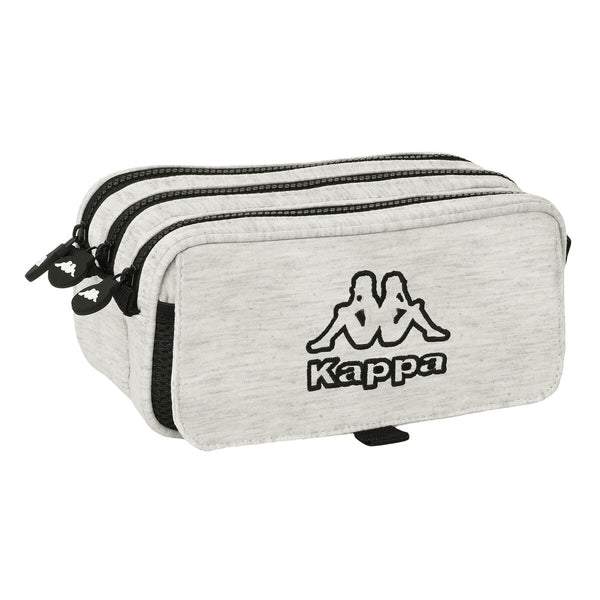 Tredubbel Carry-all Kappa Grey knit Grå (21,5 x 10 x 8 cm)-Kontor och Kontorsmaterial, Skol- och utbildningsmaterial-Kappa-peaceofhome.se
