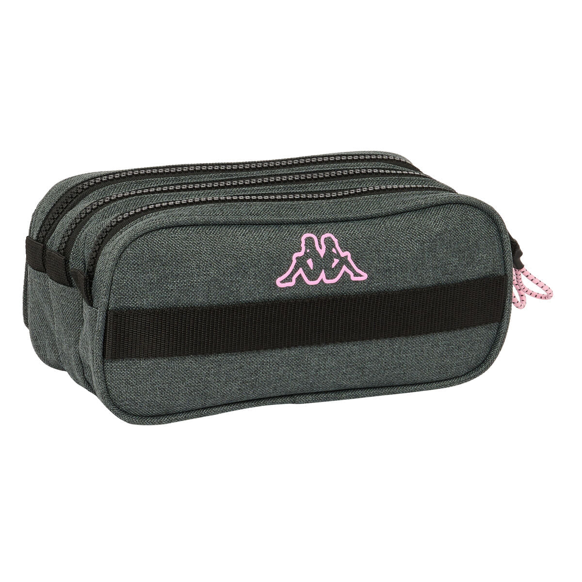 Tredubbel Carry-all Kappa Silver pink Grå 21,5 x 10 x 8 cm-Kontor och Kontorsmaterial, Skol- och utbildningsmaterial-Kappa-peaceofhome.se