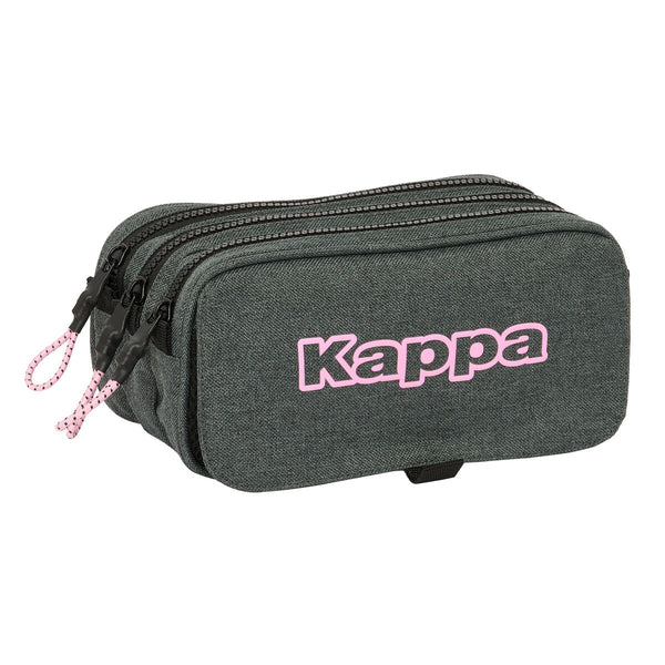 Tredubbel Carry-all Kappa Silver pink Grå 21,5 x 10 x 8 cm-Kontor och Kontorsmaterial, Skol- och utbildningsmaterial-Kappa-peaceofhome.se