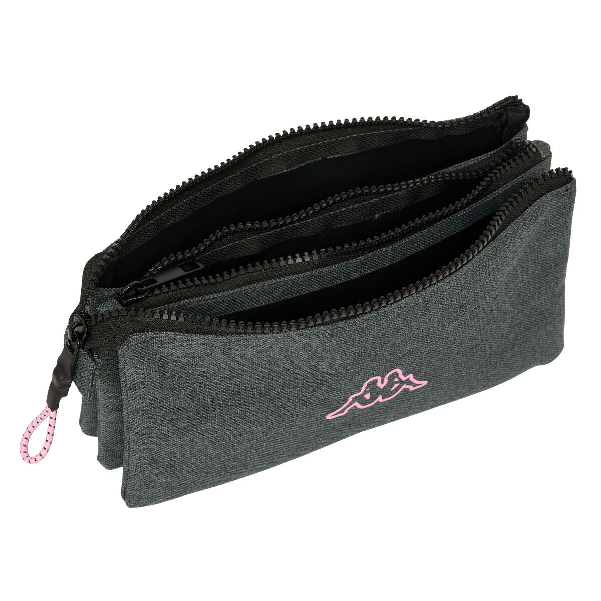 Tredubbel Carry-all Kappa Silver pink Grå 22 x 12 x 3 cm-Kontor och Kontorsmaterial, Skol- och utbildningsmaterial-Kappa-peaceofhome.se