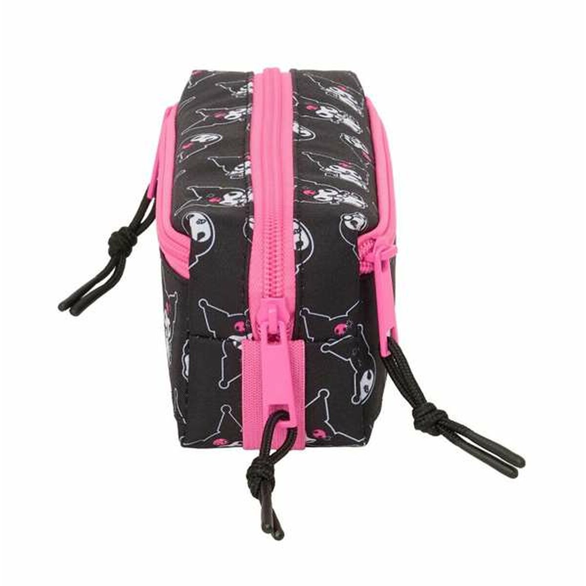 Tredubbel Carry-all Kuromi Svart Fuchsia 22 x 8,5 x 6 cm-Kontor och Kontorsmaterial, Skol- och utbildningsmaterial-Kuromi-peaceofhome.se
