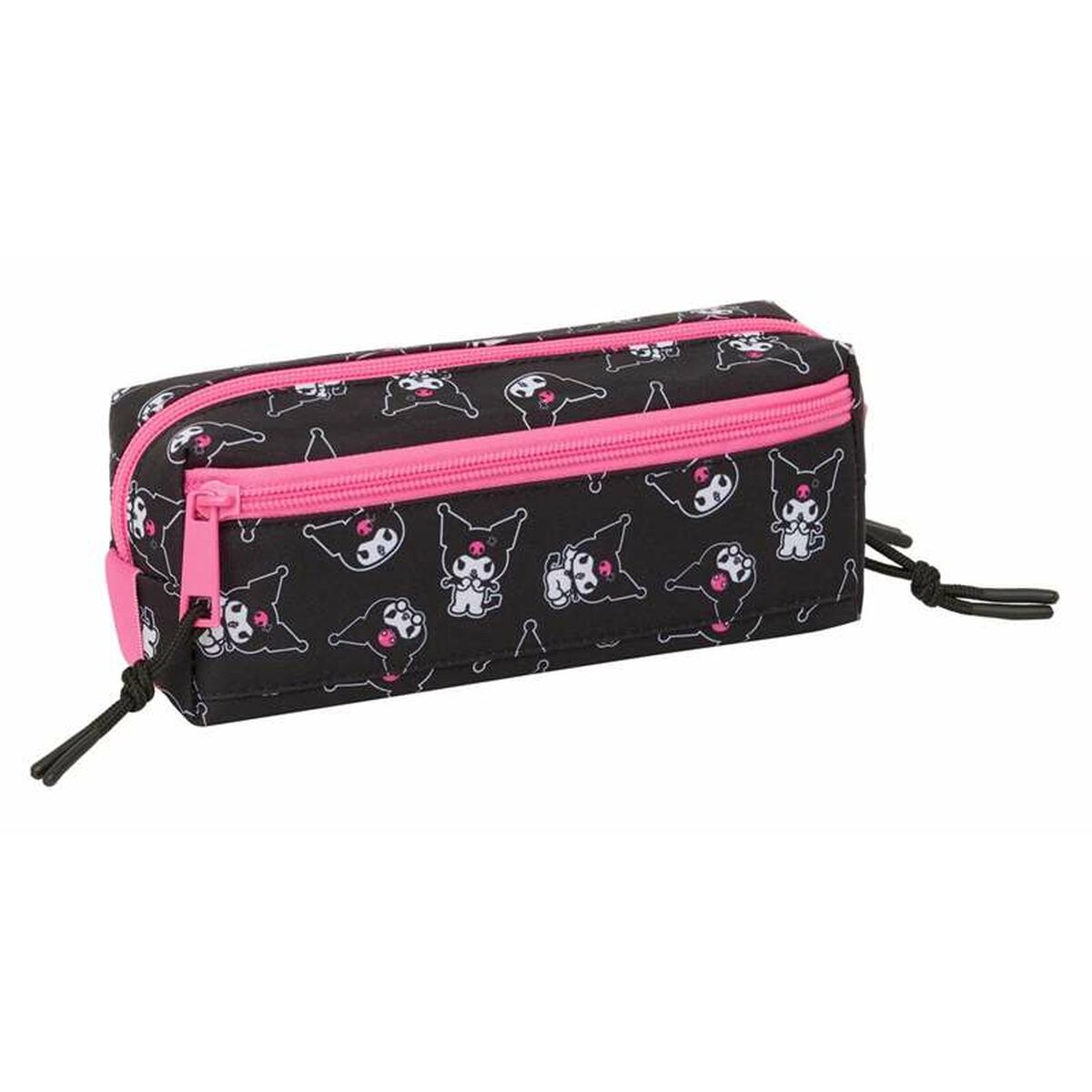 Tredubbel Carry-all Kuromi Svart Fuchsia 22 x 8,5 x 6 cm-Kontor och Kontorsmaterial, Skol- och utbildningsmaterial-Kuromi-peaceofhome.se