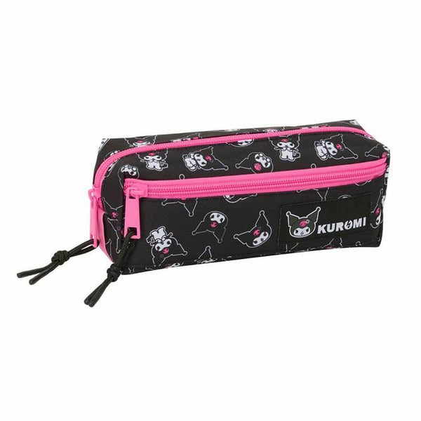 Tredubbel Carry-all Kuromi Svart Fuchsia 22 x 8,5 x 6 cm-Kontor och Kontorsmaterial, Skol- och utbildningsmaterial-Kuromi-peaceofhome.se