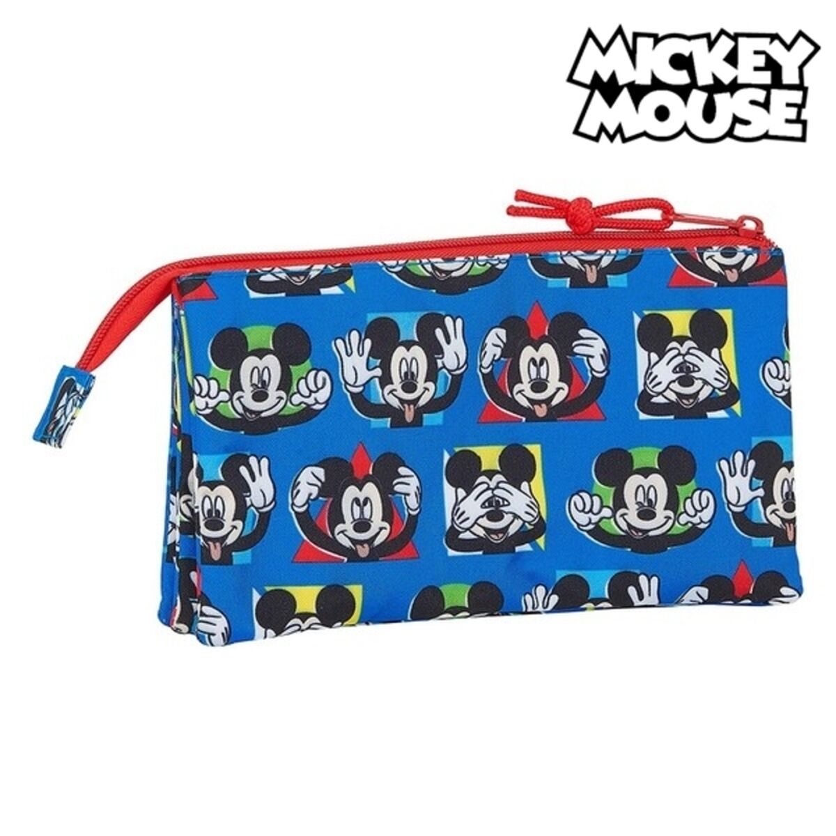 Tredubbel Carry-all Mickey Mouse Me time Röd Blå 22 x 12 x 3 cm-Kontor och Kontorsmaterial, Skol- och utbildningsmaterial-Mickey Mouse-peaceofhome.se