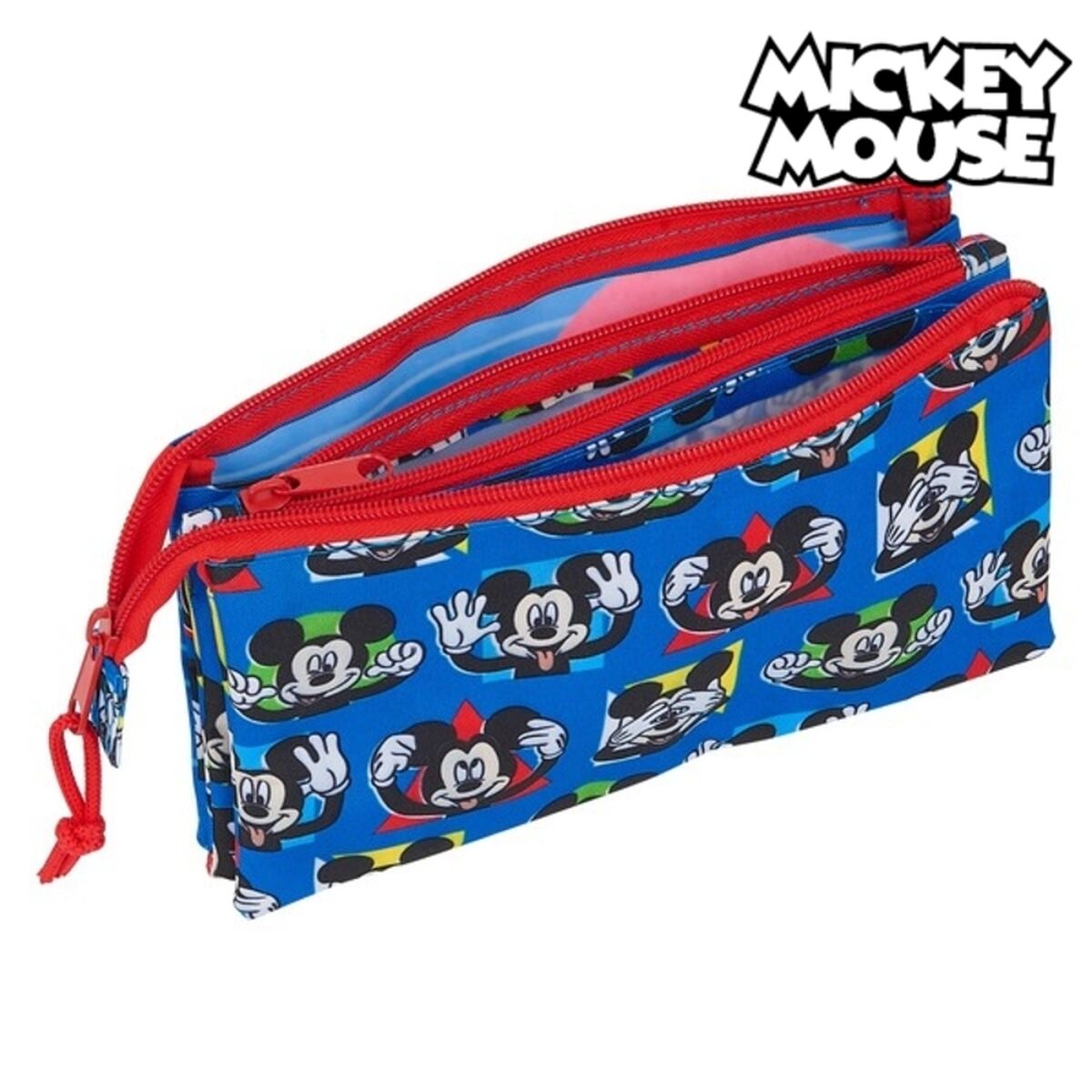 Tredubbel Carry-all Mickey Mouse Me time Röd Blå 22 x 12 x 3 cm-Kontor och Kontorsmaterial, Skol- och utbildningsmaterial-Mickey Mouse-peaceofhome.se