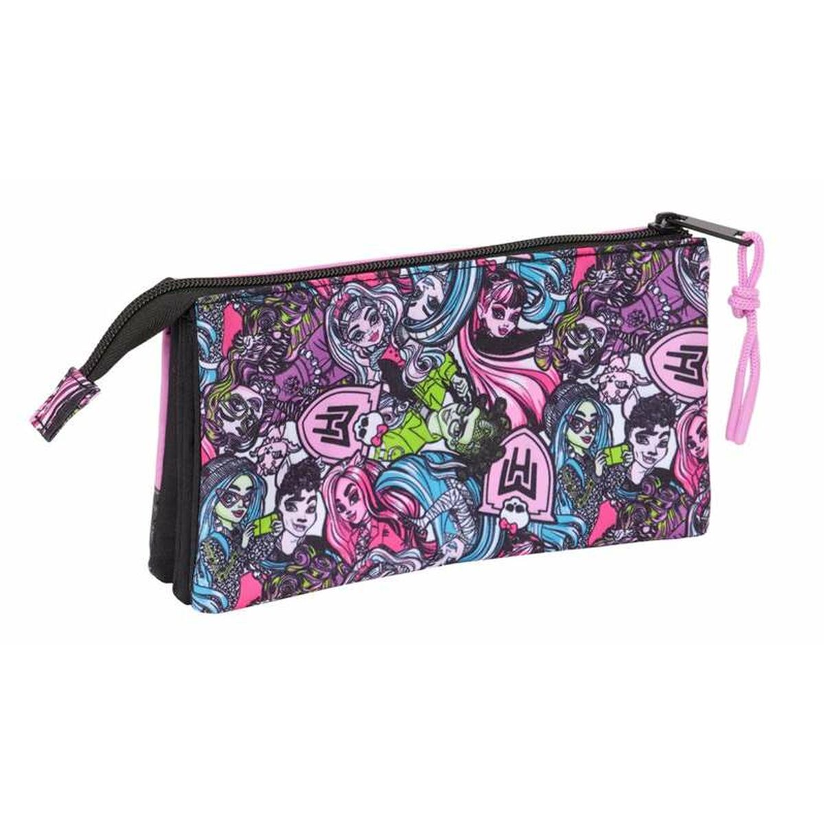 Tredubbel Carry-all Monster High 22 x 12 x 3 cm-Kontor och Kontorsmaterial, Skol- och utbildningsmaterial-Monster High-peaceofhome.se