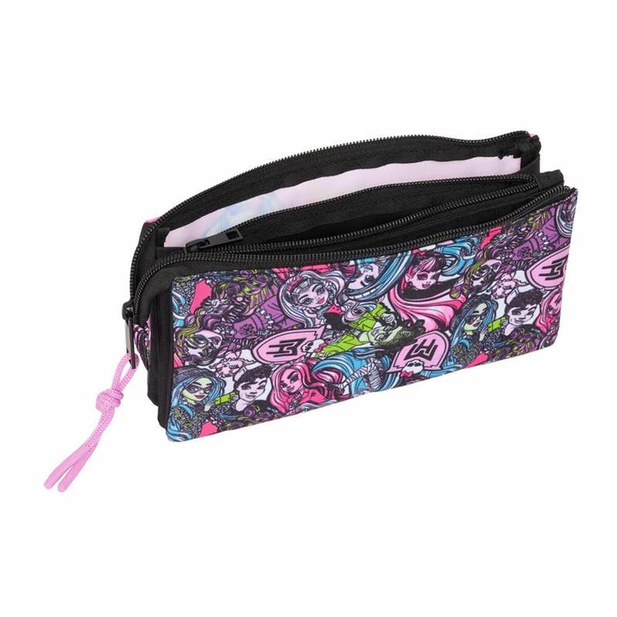 Tredubbel Carry-all Monster High 22 x 12 x 3 cm-Kontor och Kontorsmaterial, Skol- och utbildningsmaterial-Monster High-peaceofhome.se