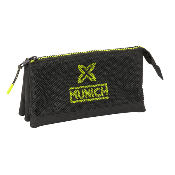 Tredubbel Carry-all Munich Beat Svart 22 x 12 x 3 cm-Kontor och Kontorsmaterial, Skol- och utbildningsmaterial-Munich-peaceofhome.se