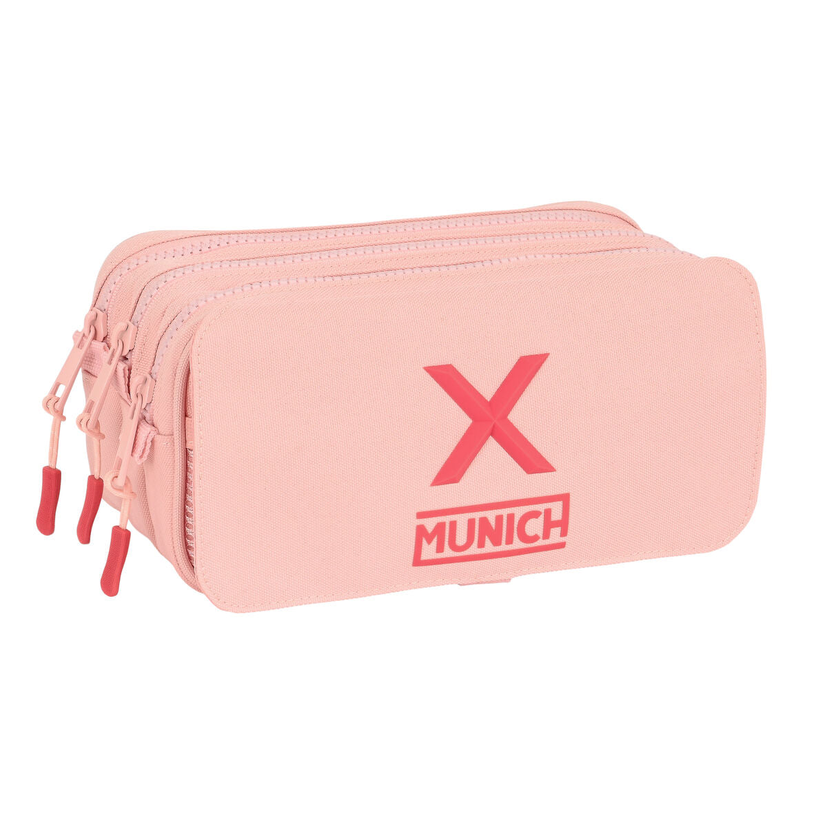 Tredubbel Carry-all Munich Ljusrosa 21,5 x 10 x 8 cm-Kontor och Kontorsmaterial, Skol- och utbildningsmaterial-Munich-peaceofhome.se
