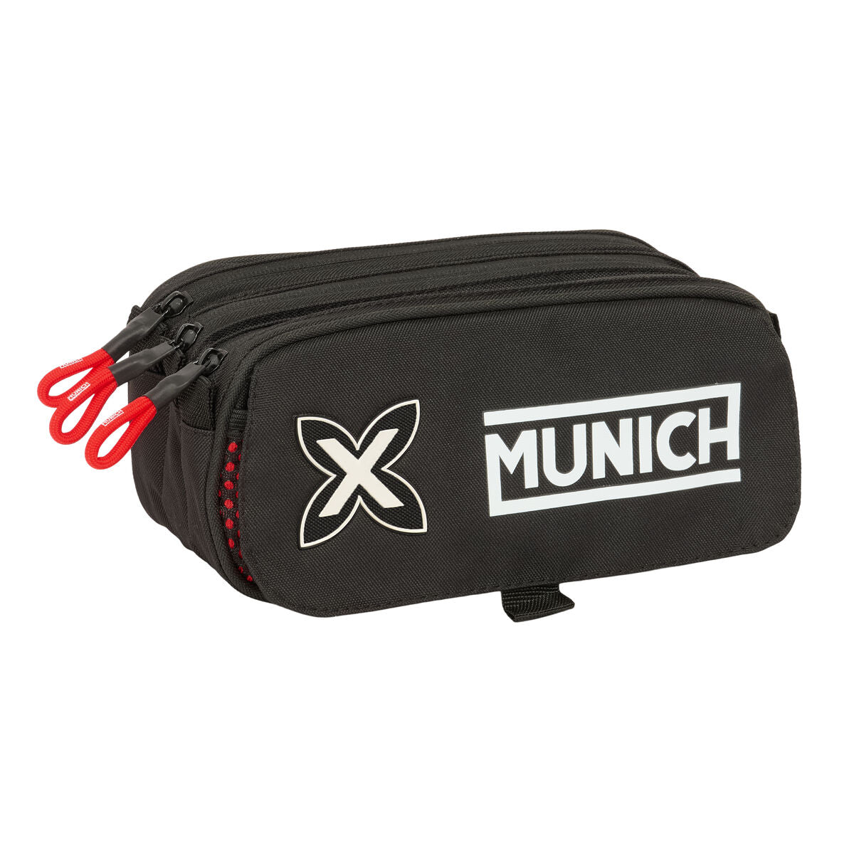 Tredubbel Carry-all Munich Vulcan Svart 21,5 x 10 x 8 cm-Kontor och Kontorsmaterial, Skol- och utbildningsmaterial-Munich-peaceofhome.se