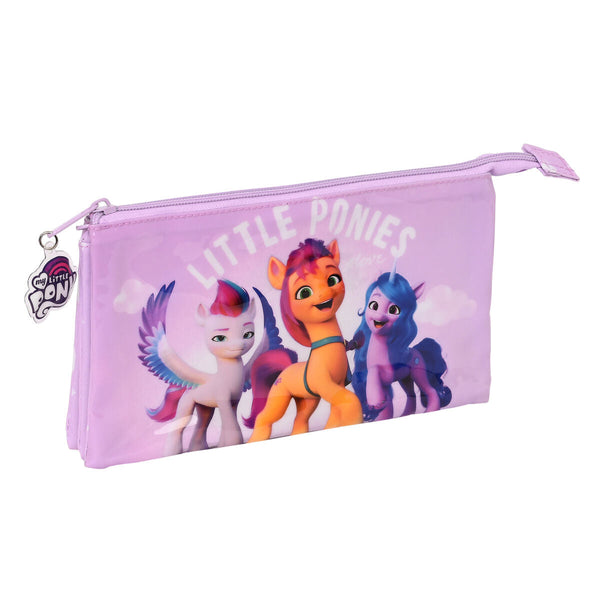 Tredubbel Carry-all My Little Pony Lila (22 x 12 x 3 cm)-Kontor och Kontorsmaterial, Skol- och utbildningsmaterial-My Little Pony-peaceofhome.se