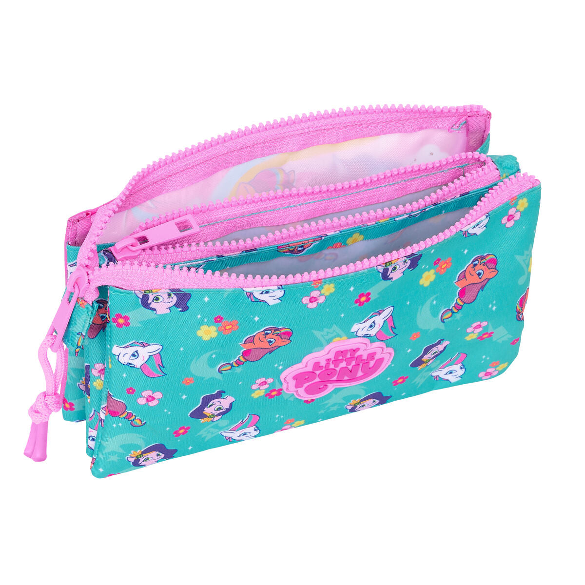 Tredubbel Carry-all My Little Pony Magic Rosa Turkos 22 x 12 x 3 cm-Kontor och Kontorsmaterial, Skol- och utbildningsmaterial-My Little Pony-peaceofhome.se