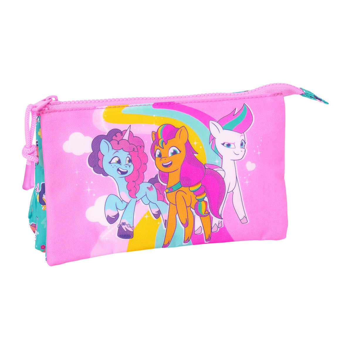 Tredubbel Carry-all My Little Pony Magic Rosa Turkos 22 x 12 x 3 cm-Kontor och Kontorsmaterial, Skol- och utbildningsmaterial-My Little Pony-peaceofhome.se