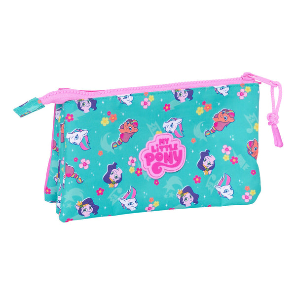 Tredubbel Carry-all My Little Pony Magic Rosa Turkos 22 x 12 x 3 cm-Kontor och Kontorsmaterial, Skol- och utbildningsmaterial-My Little Pony-peaceofhome.se