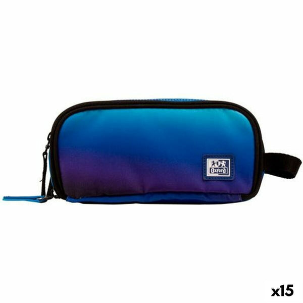 Tredubbel Carry-all Oxford KANGOO GRADIENT SPACE Blå 23 x 8,5 x 10 cm (15 antal)-Kontor och Kontorsmaterial, Skol- och utbildningsmaterial-Oxford-peaceofhome.se