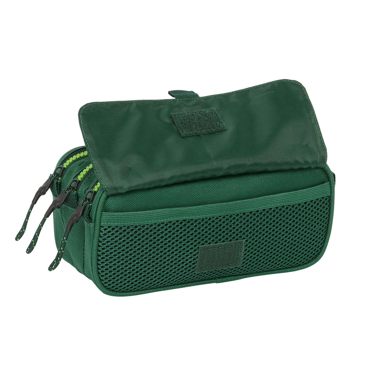 Tredubbel Carry-all Real Betis Balompié Grön 21,5 x 10 x 8 cm-Kontor och Kontorsmaterial, Skol- och utbildningsmaterial-Real Betis Balompié-peaceofhome.se