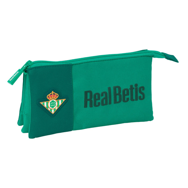 Tredubbel Carry-all Real Betis Balompié Grön 22 x 12 x 3 cm-Kontor och Kontorsmaterial, Skol- och utbildningsmaterial-Real Betis Balompié-peaceofhome.se