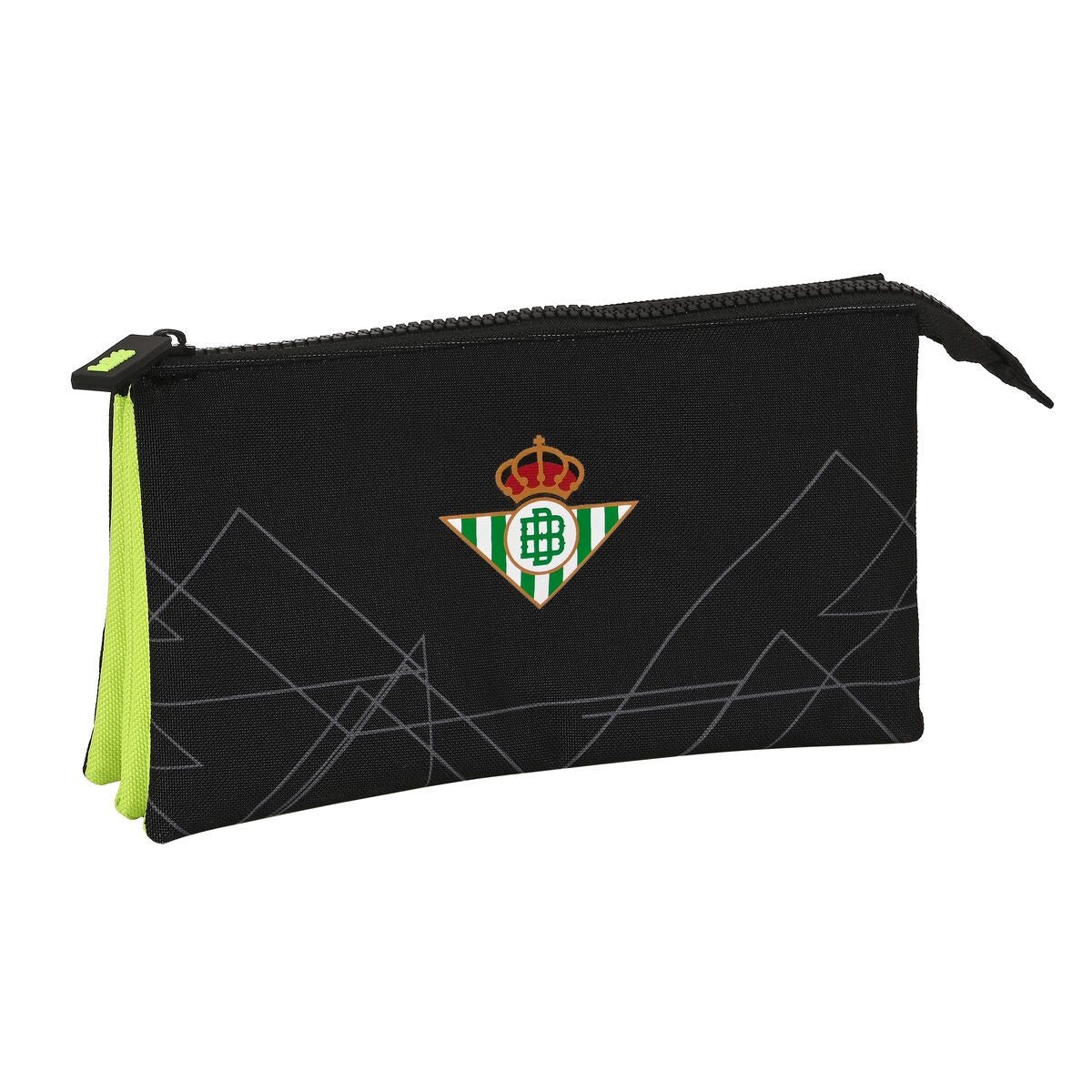 Tredubbel Carry-all Real Betis Balompié Svart Lime 22 x 12 x 3 cm