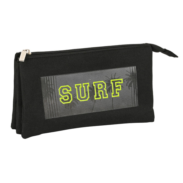 Tredubbel Carry-all Safta Surf Svart (22 x 12 x 3 cm)-Kontor och Kontorsmaterial, Skol- och utbildningsmaterial-Safta-peaceofhome.se