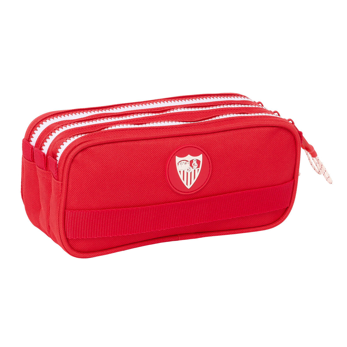 Tredubbel Carry-all Sevilla Fútbol Club Röd 21,5 x 10 x 8 cm-Kontor och Kontorsmaterial, Skol- och utbildningsmaterial-Sevilla Fútbol Club-peaceofhome.se